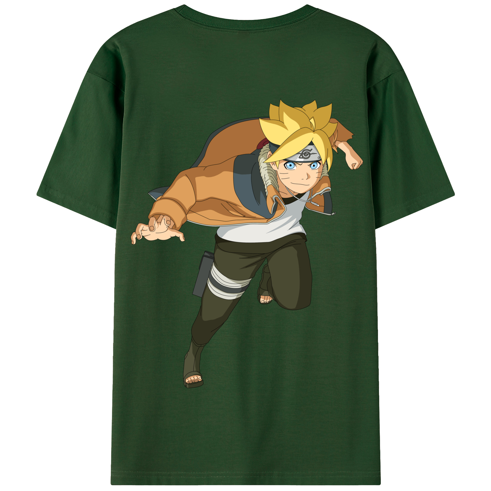 （画像用） NARUTO -ナルト- うずまき ナルト Uzumaki Naruto 綿100％半袖Tシャツ（背面プリント）